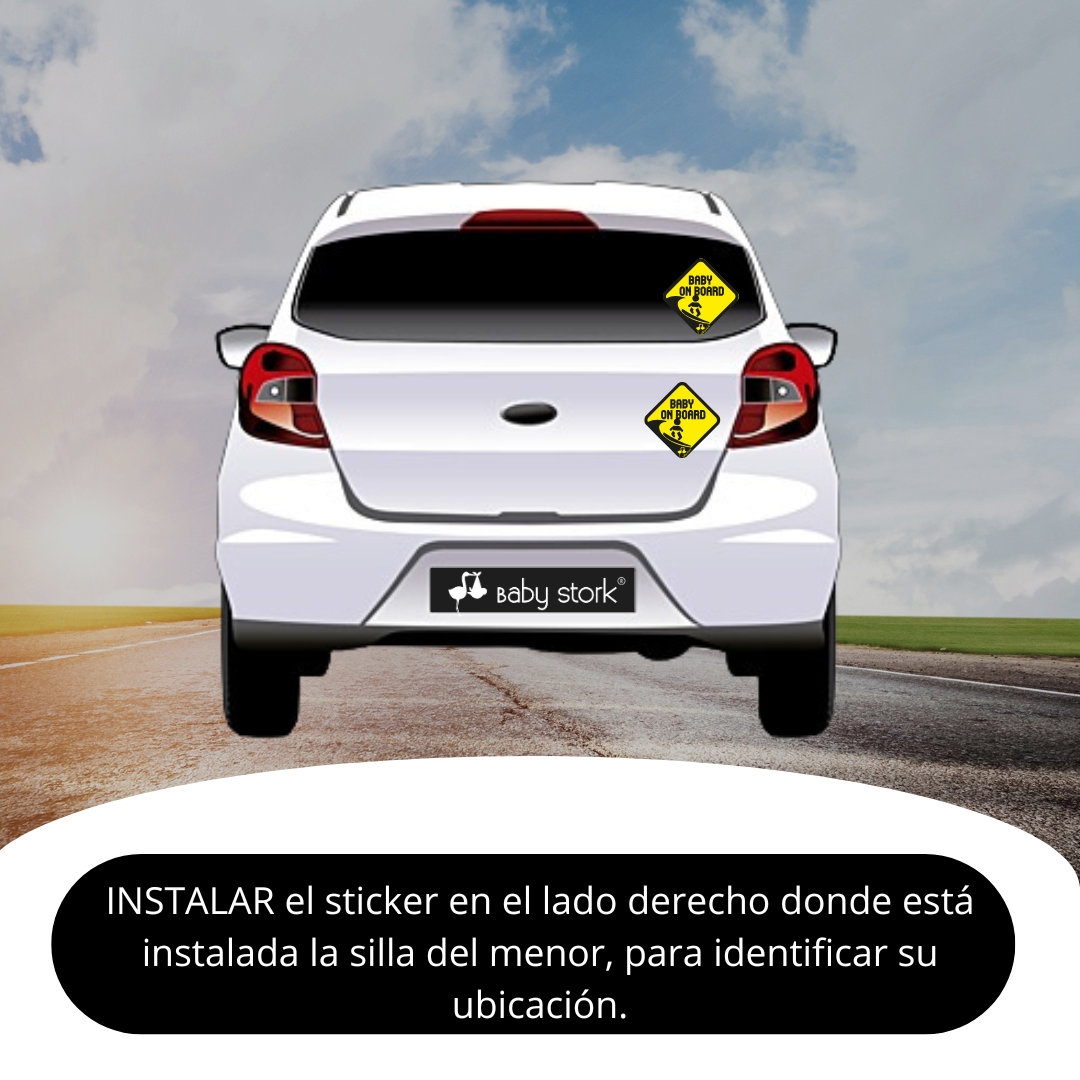 Sticker Vehículo Baby On Board (SURF)